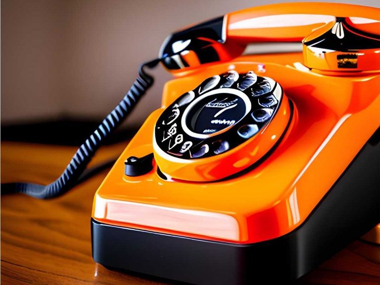 Telefonbefragung Orangenes Telefon.