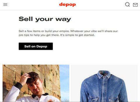 Screenshot Second-Hand-Shopping-App Depop