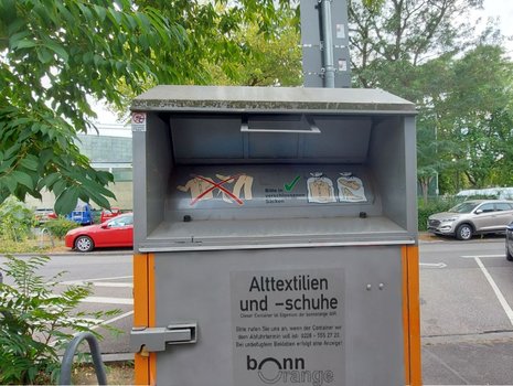 Alttextilcontainer bonnorange Alttextilcontainer bonnorange