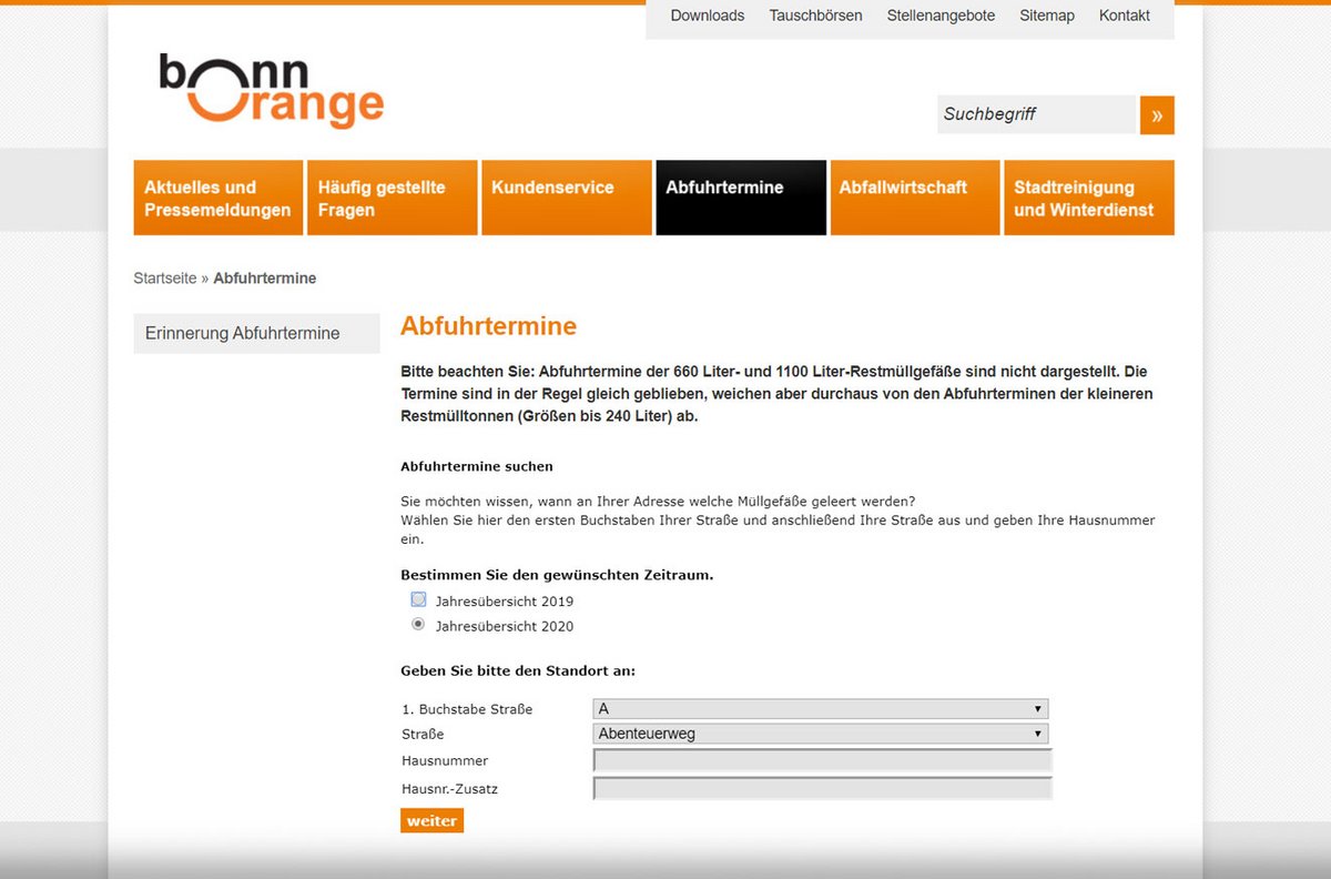 bonn orange abfuhrtermine 2025 pdf
