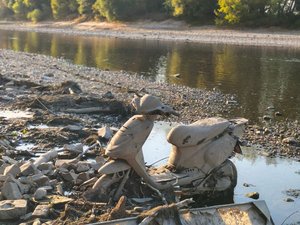 Niedrigwasser am Rhein