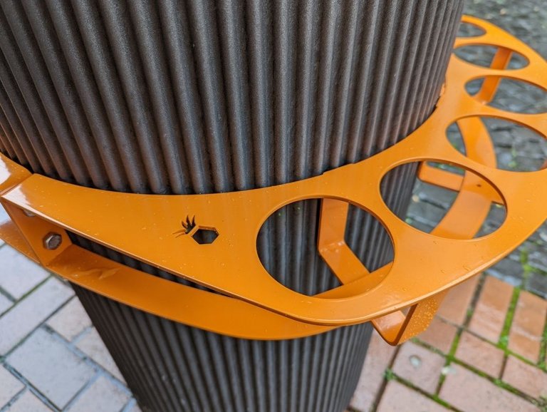 Nahaufnahme Pfandring in der Fußgängerzone Duisdorf