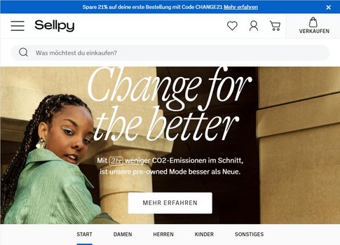 Screenshot Second-Hand-Shopping-App Sellpy